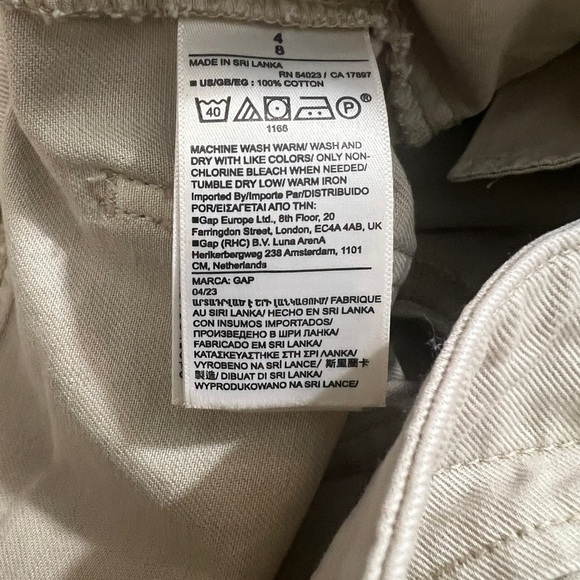 GAP Women's Size 4 Loose Khaki Pants In Moonstone Beige 100% Cotton Preppy - Picture 12 of 12